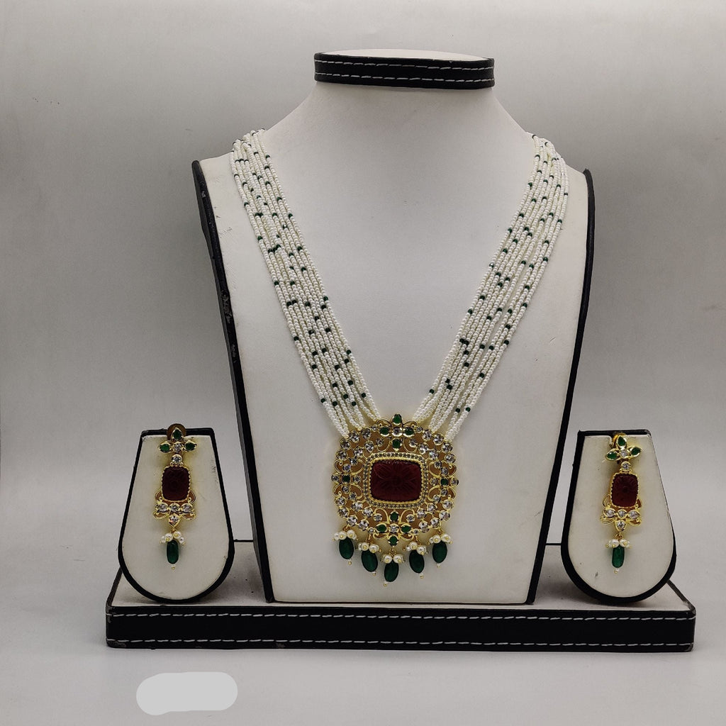 Maharani Pearl & Gemstone Heritage Fancy Pendent Set