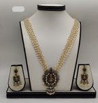 Goddess Lakshmi Multi-Layered Pearl Fancy Pendent Set