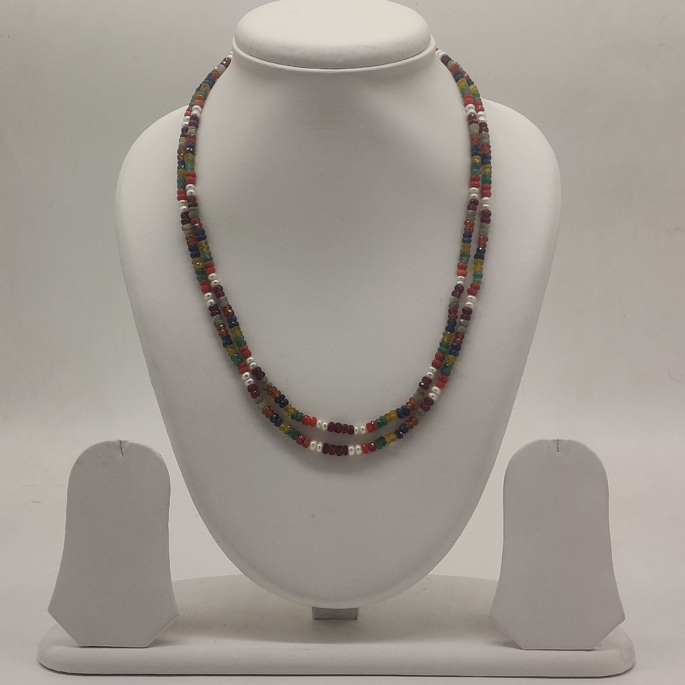 Carnival Bloom Multi-Strand Colorful Stone Necklace