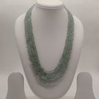 Spring Dew Multi-Strand Green Beaded Stone Necklace