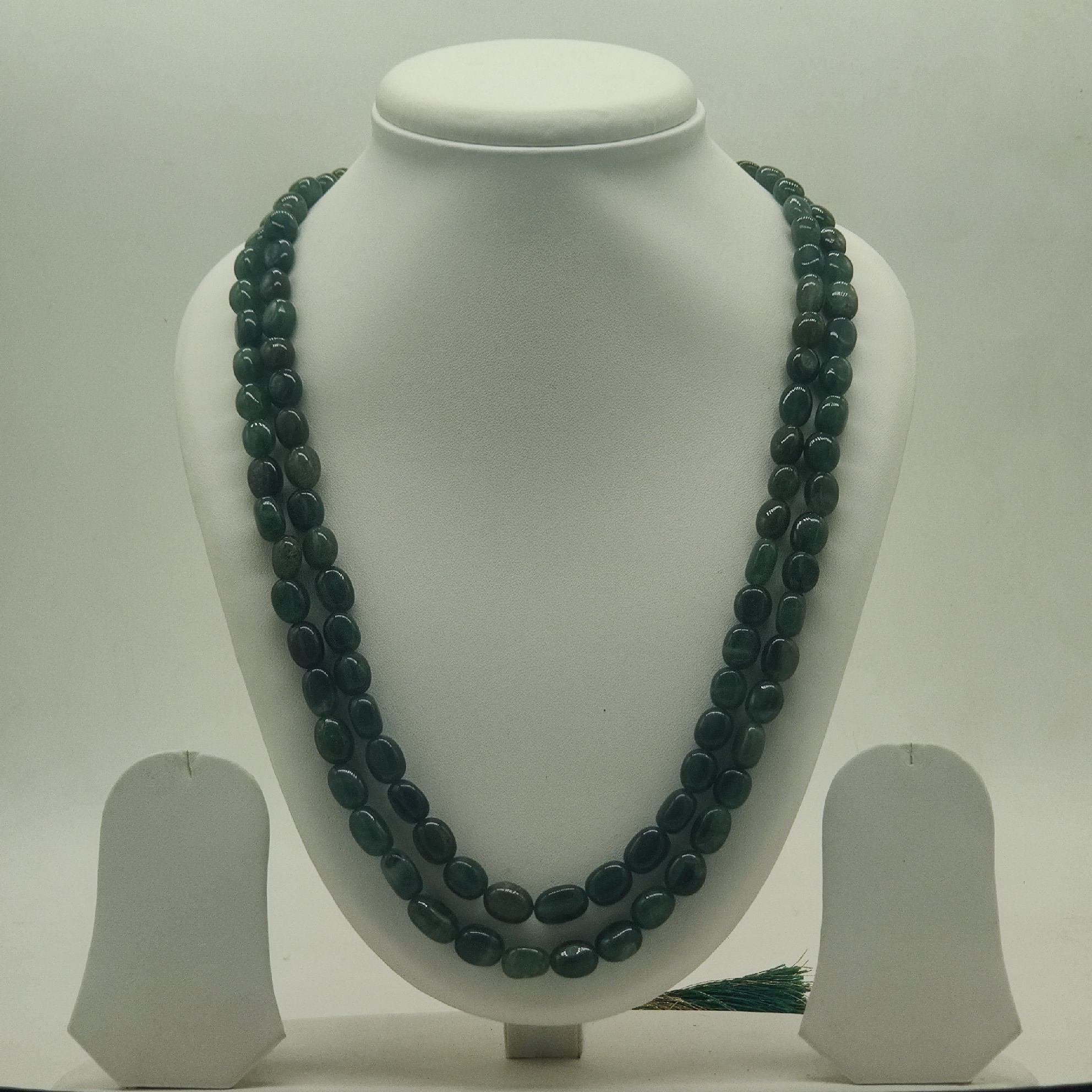 Evergreen Opulence Layered Gemstone Stone Necklace