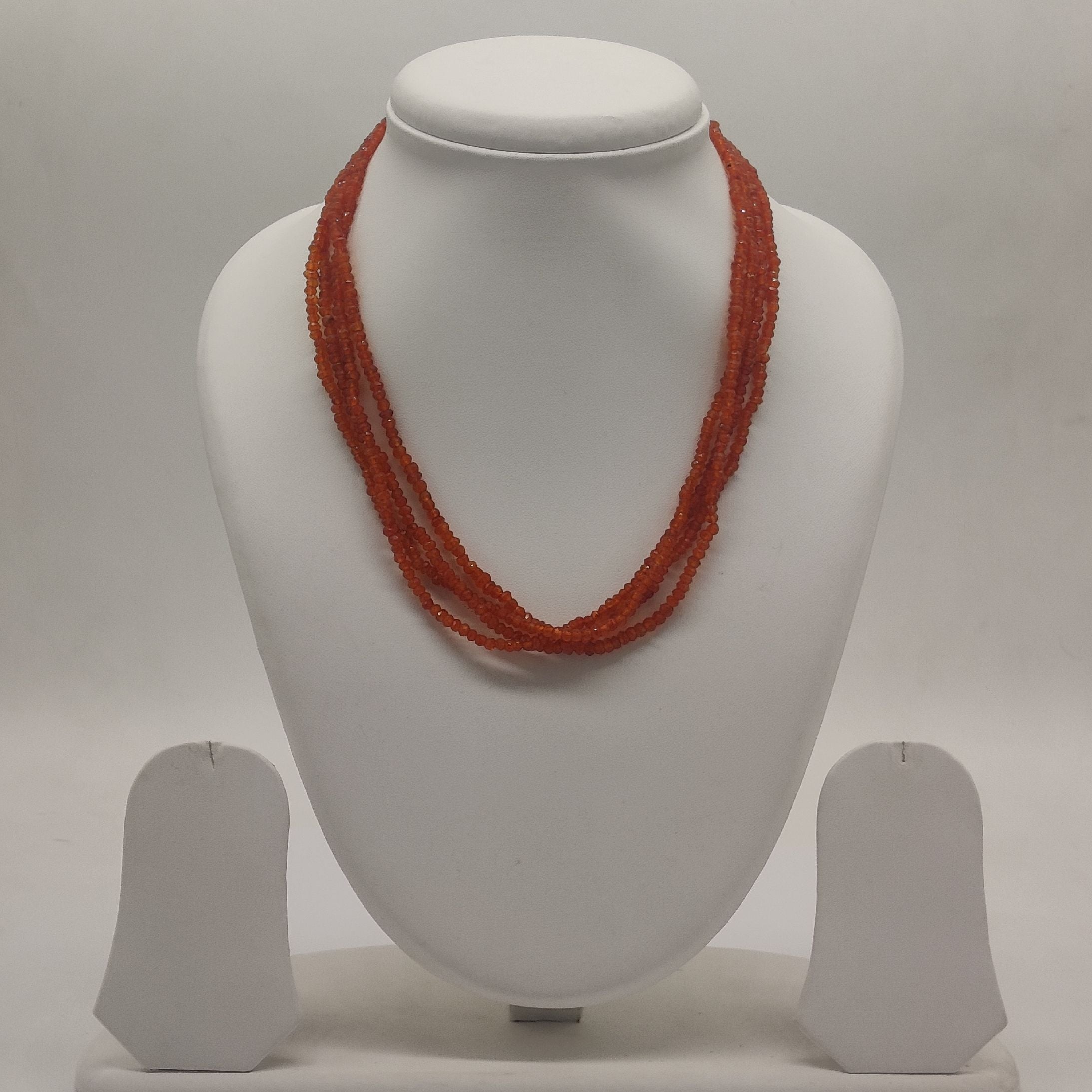 Red Radiance Multi-Strand Coral Stone Necklace