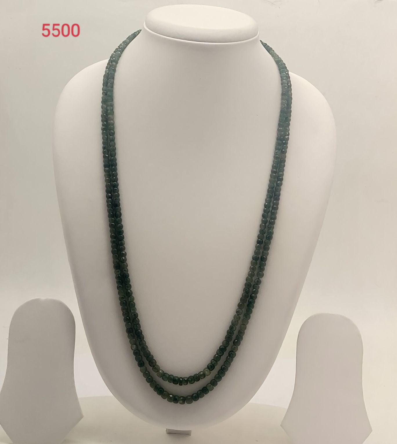 Regal Green Elegance Layered Stone Necklace