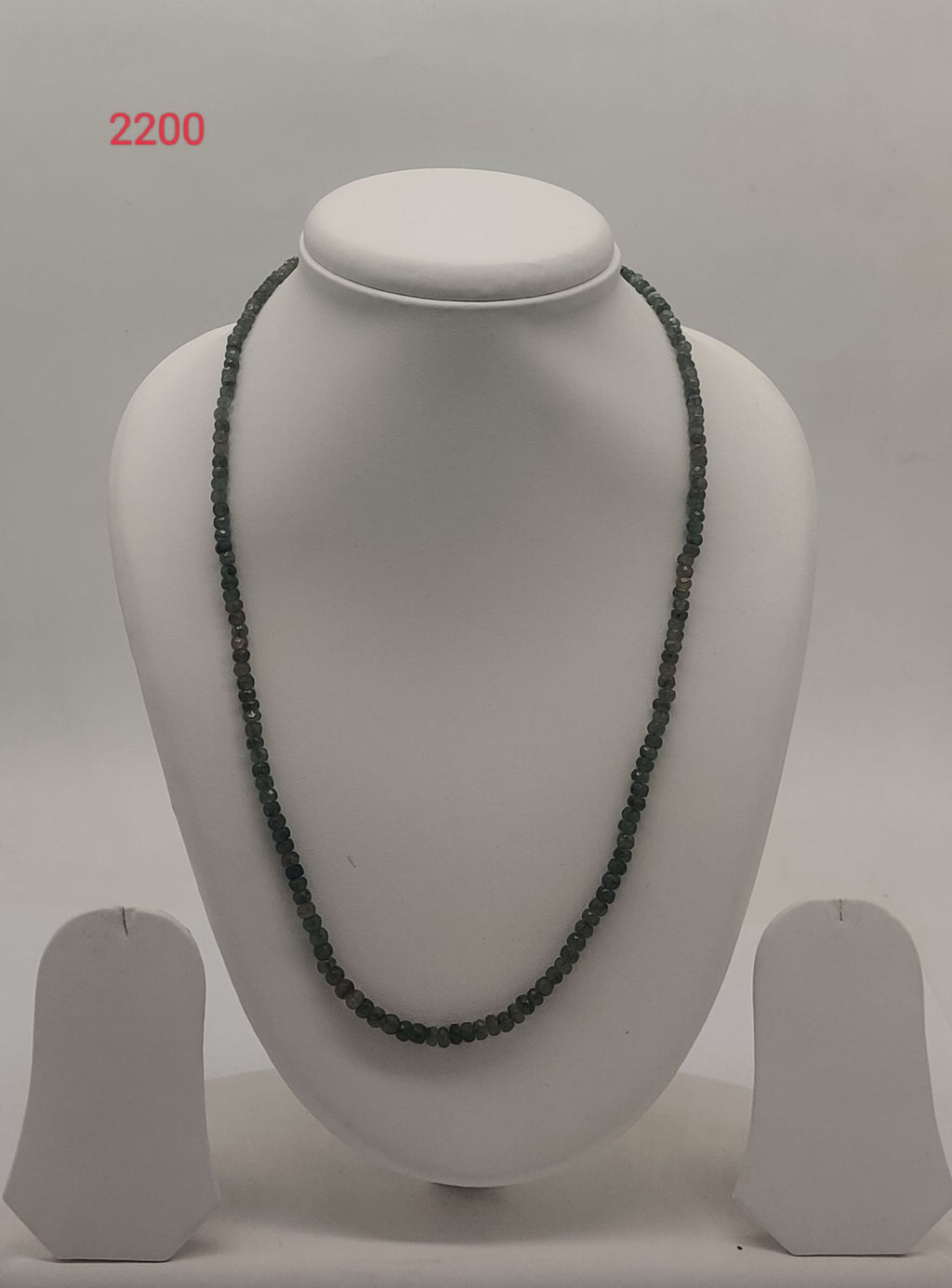 Classic Emerald Bead Strand Stone Necklace