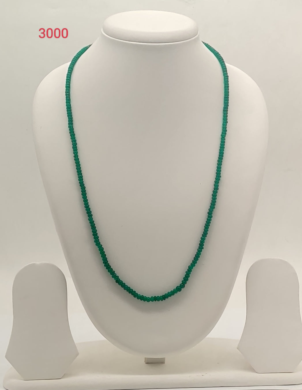 Serene Greens Minimalist Bead Stone Necklace