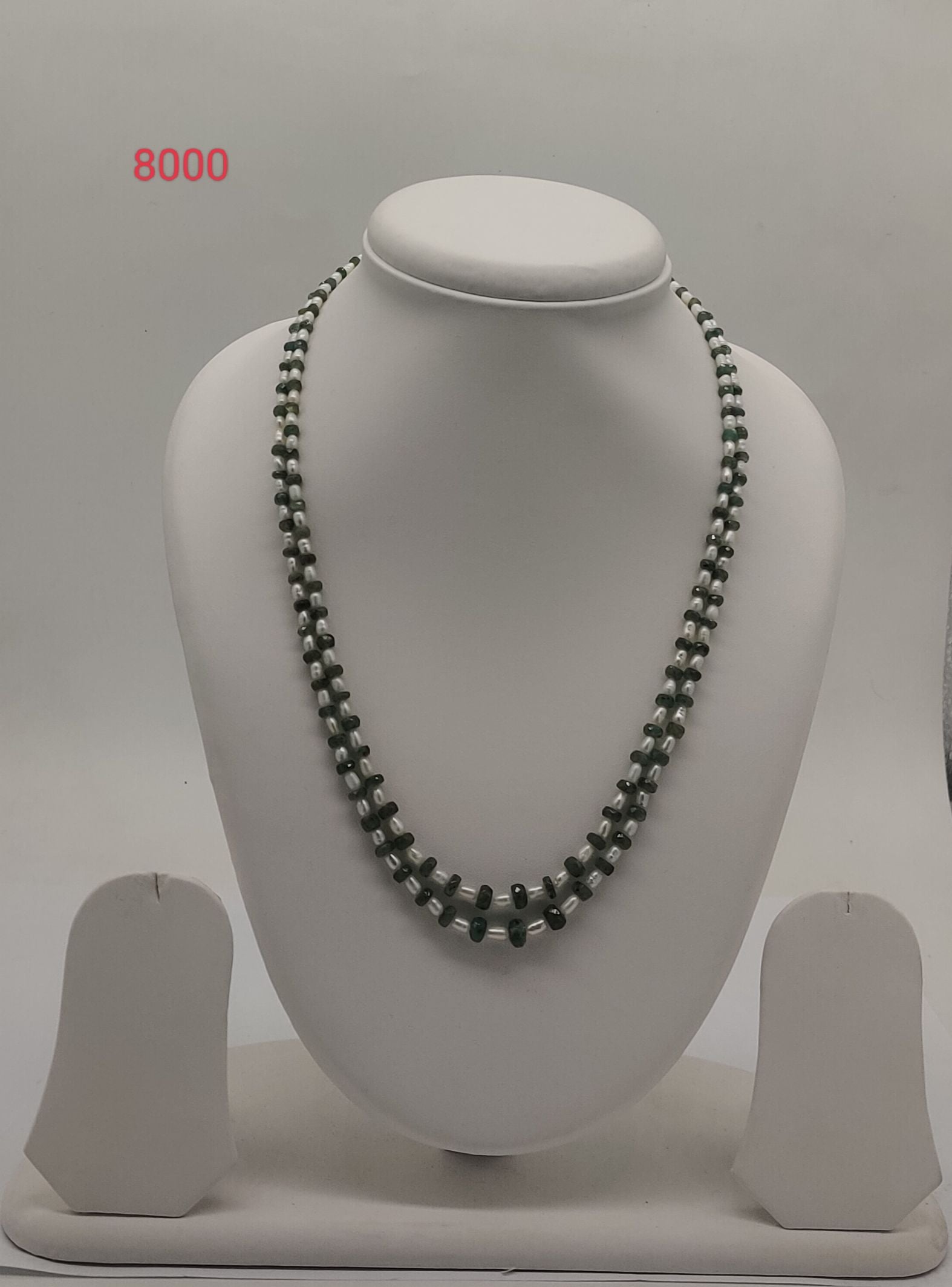 Pearl Elegance Dual-Strand Stone Necklace