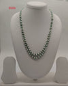 Harmony Duo � Green & Pearl Double-Strand Stone Necklace
