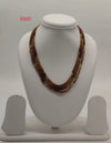 Amber Earth � Multi-Strand Brown Beaded Stone Necklace