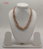 Blush Twist � Multi-Strand Light Bead Stone Necklace