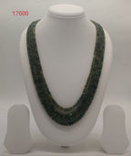 Emerald Veil � Layered Green Beaded Stone Necklace