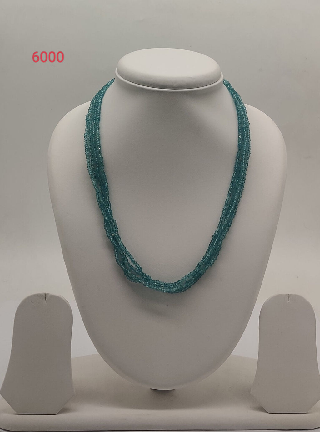 Teal Whisper � Twisted Teal Multi-Strand Stone Necklace