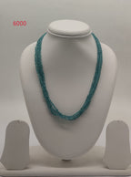 Teal Whisper � Twisted Teal Multi-Strand Stone Necklace