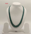 Emerald Cascade � Triple-Strand Beaded Stone Necklace