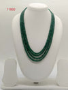 Emerald Veil � Layered Green Faceted Bead Stone Necklace