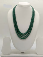 Emerald Veil � Layered Green Faceted Bead Stone Necklace