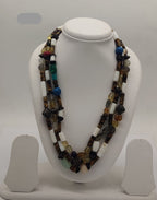 Tribal Tints � Multistrand Earthy Bead Stone Necklace
