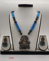 Divine Blue Beads & Deity Pendant Fancy Pendent Set