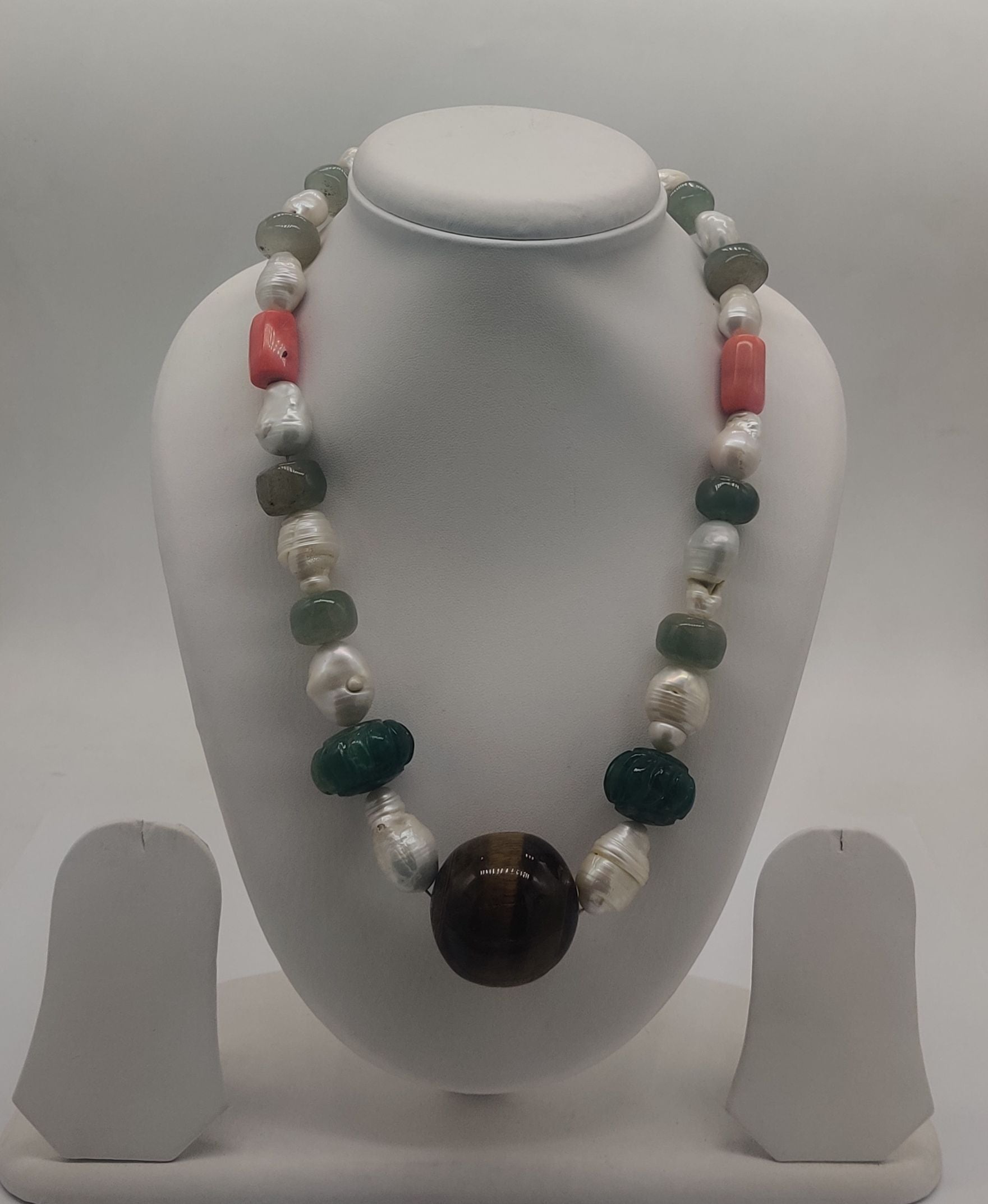 Nature�s Medley � Eclectic Stone & Pearl Bead Necklace