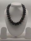 Midnight Bold � Chunky Polished Black Bead Necklace