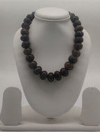 Midnight Bold � Chunky Polished Black Bead Necklace