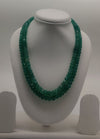 Emerald Echo � Double-Strand Faceted Green Bead Necklace