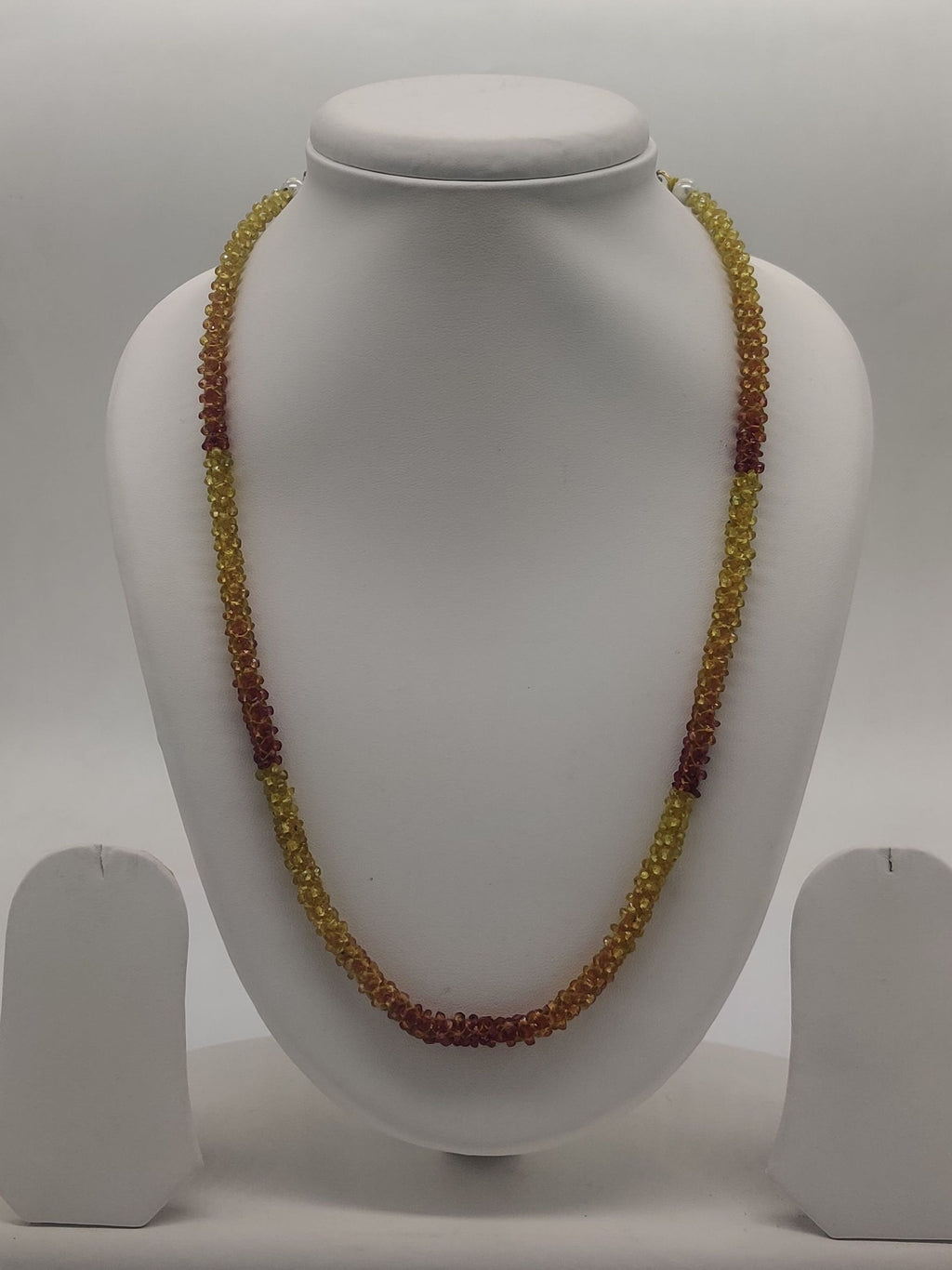Sunset Trail � Gradient Beaded Necklace in Warm Tones