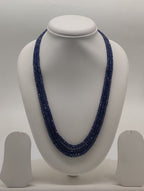 Sapphire Flow � Multi-Strand Dark Blue Bead Necklace
