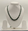 Forest Loop � Oval-Shaped Dark Green Bead Necklace