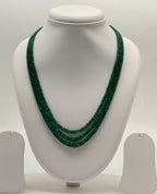 Emerald Whisper � Faceted Green Bead Multi-Strand Necklace