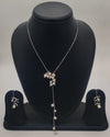 Pearl Blossom Vine Jewelry Silver Necklace Set