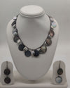 Moonlight Shell Disc Jewelry Pearls Silver Necklace Set