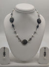Sculpted Link & Pearl Fusion Pearls Silver Necklace Set
