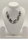 Monochrome Elegance Double Pearls Silver Necklace