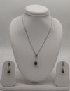 Noir Pearl Drop Elegance Pearls Silver Necklace Set