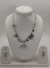 Celestial Pearl Charm Silver Necklace Set