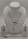 Blush Cascade Pearls Silver Necklace Set