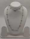 Blush Pearl Layered Silver Necklace