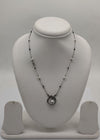 Pearl Halo Teardrop Silver Necklace