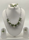 Peridot Pearl Harmony Silver Necklace Set