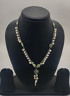 Emerald Cascade Gem Pearls Silver Necklace