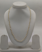 Golden Grace Long Freshwater Pearl Taar Mala with Gold-Tone Spacer Beads