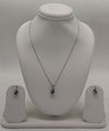 Noir Minimal Pearls Silver Pendent Set