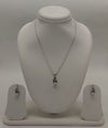 Crowned Charm Pearls Silver Pendent Set