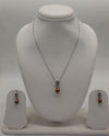 Mocha Pearl Radiance  Silver Pendent Set