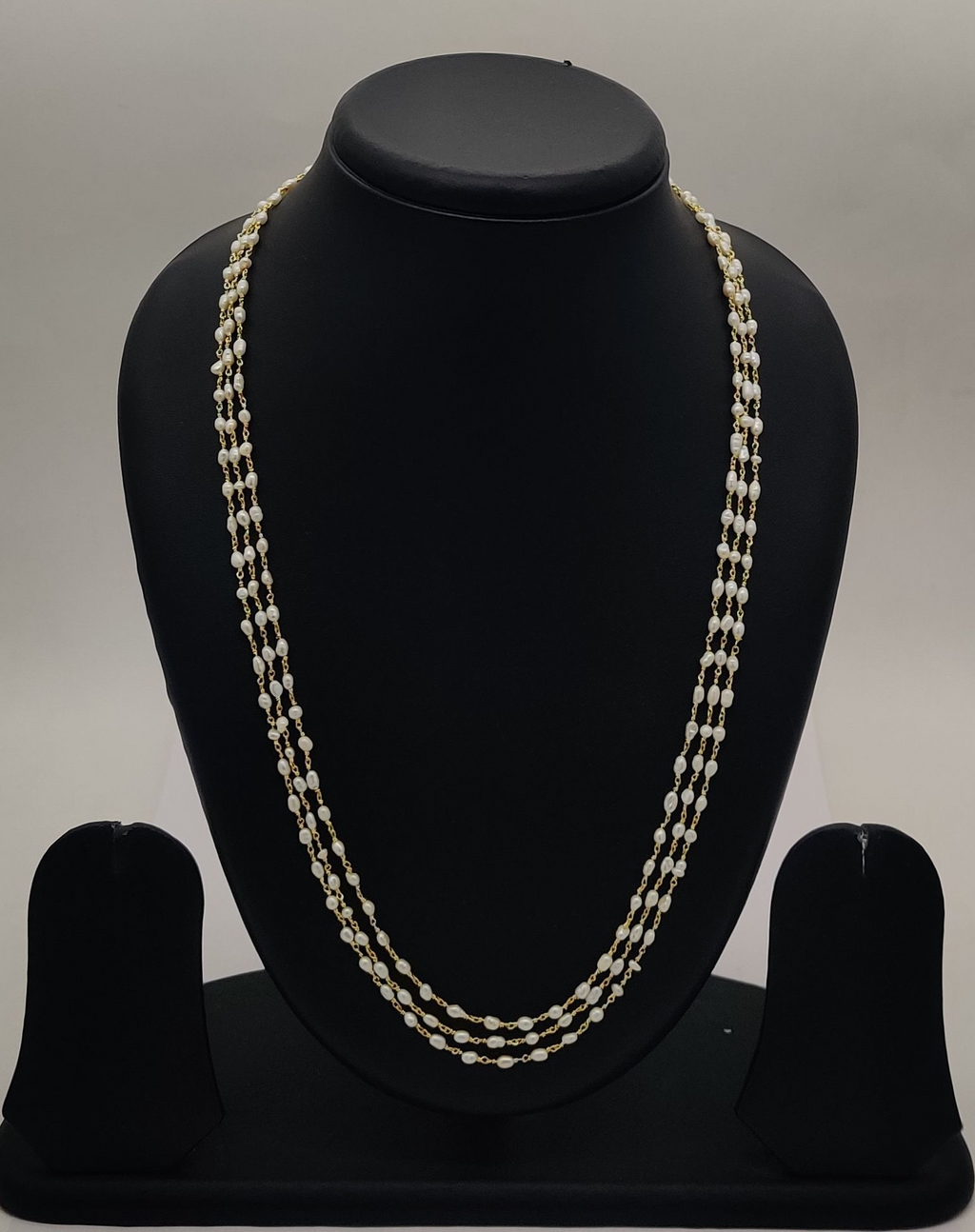 Regal Grace Classic Multi-Layered Freshwater Pearl Taar Mala for Bridal Wear