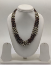Multi-Strand Colored Freshwater Pearl Taar Mala in White Cream Brown and Black