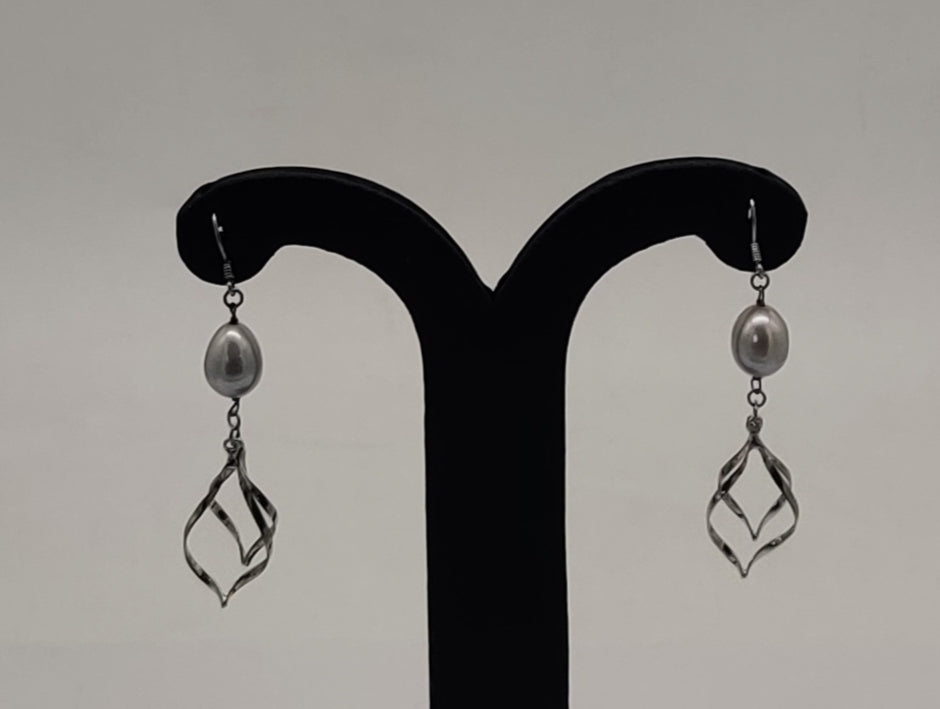 JAGDAMBA PEARLS SILVER HANGINGS ER50213