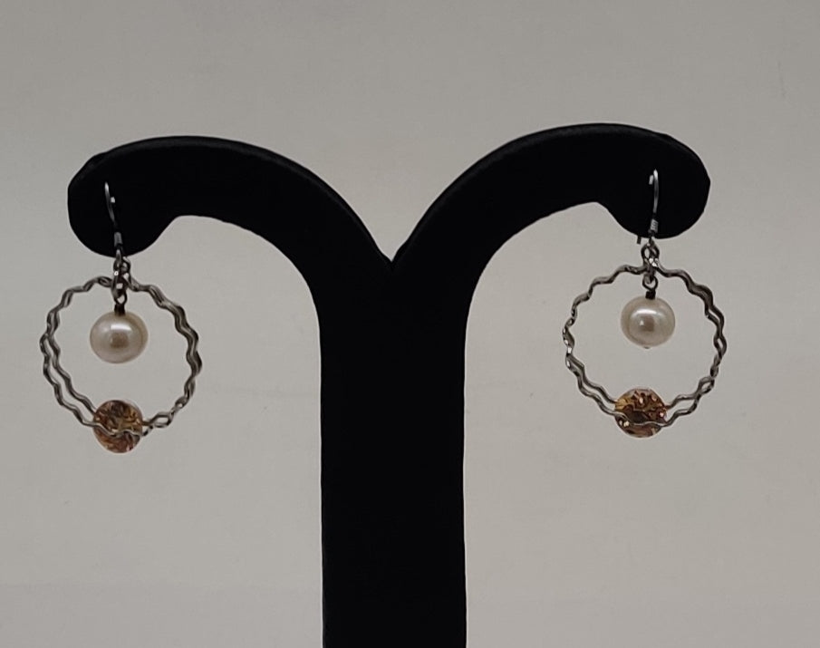 JAGDAMBA PEARLS SILVER HANGINGS ER50211