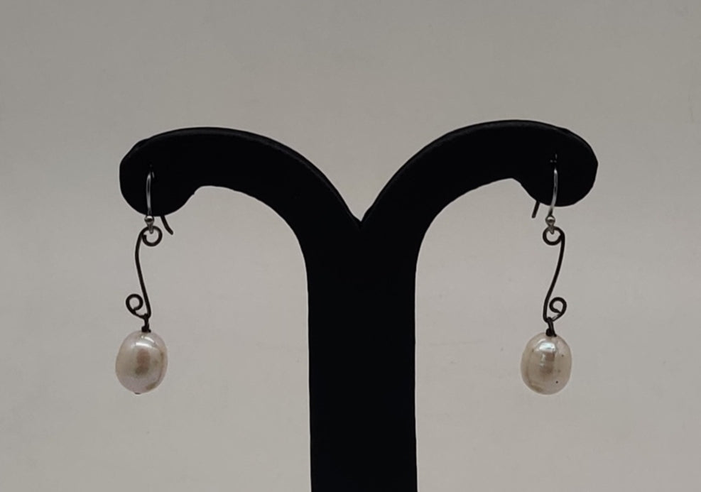 JAGDAMBA PEARLS SILVER HANGINGS ER50201