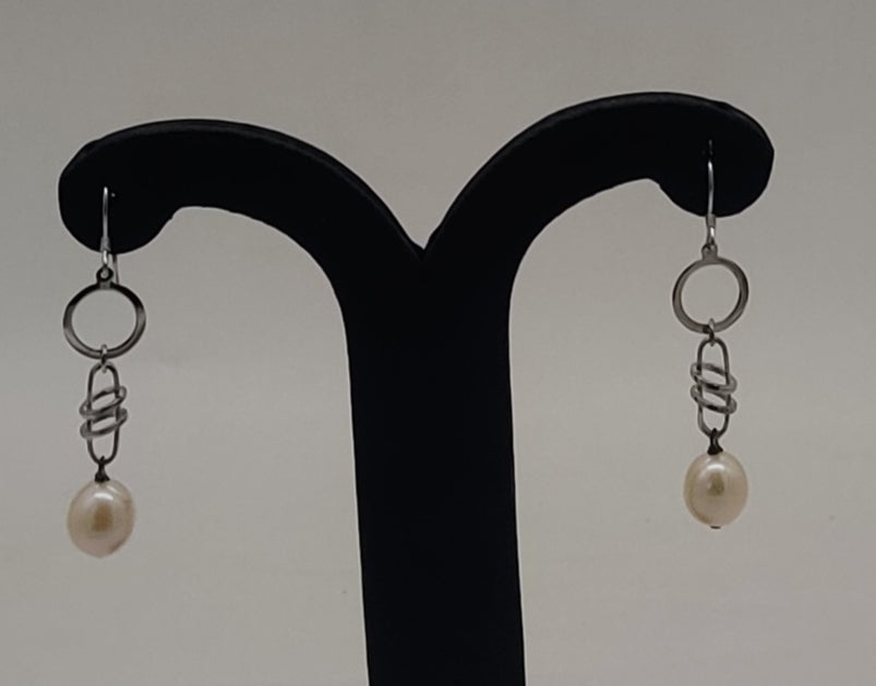 JAGDAMBA PEARLS SILVER HANGINGS ER50197